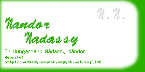 nandor nadassy business card